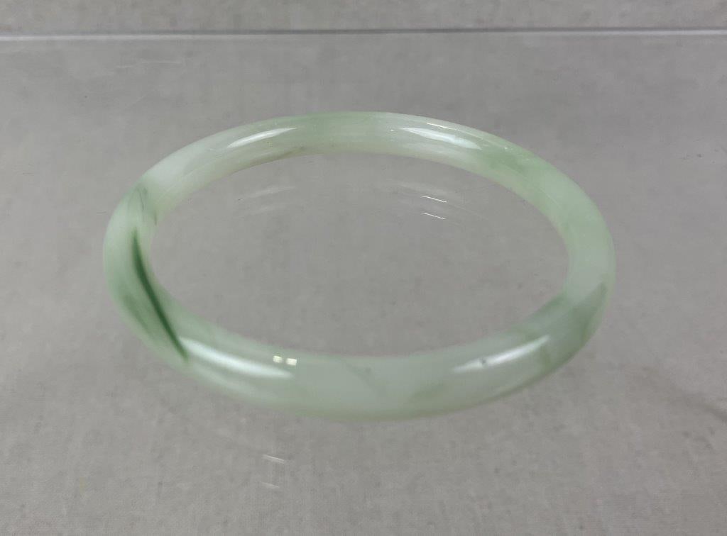 Light Jade Bangle Bracelet - 2