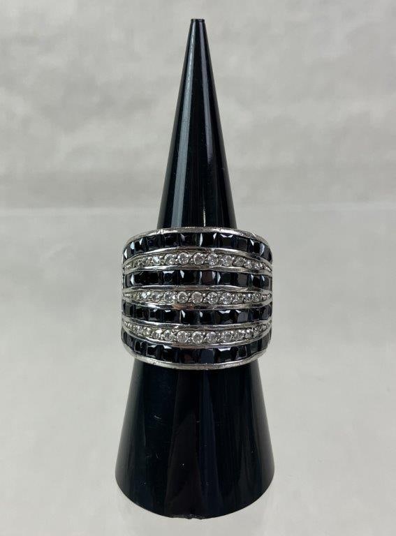 Sterling Silver and Hematite Statement Ring - 2
