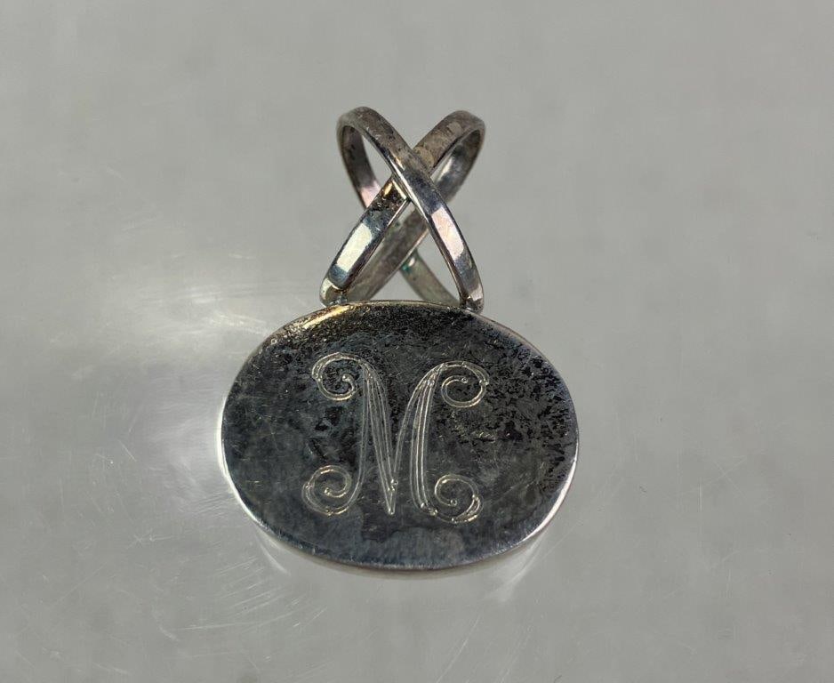 Sterling Silver Monogrammed Pendant Trio - 4