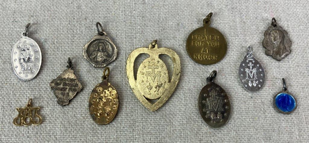 Collection of Eleven Christian Mary Medal Pendants - 8