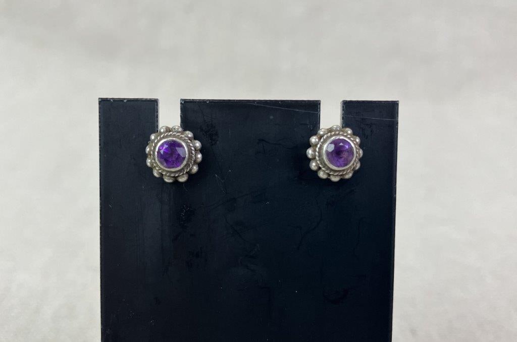 Three Pairs of Sterling Silver Earrings Including Chocolate Pearls - 2