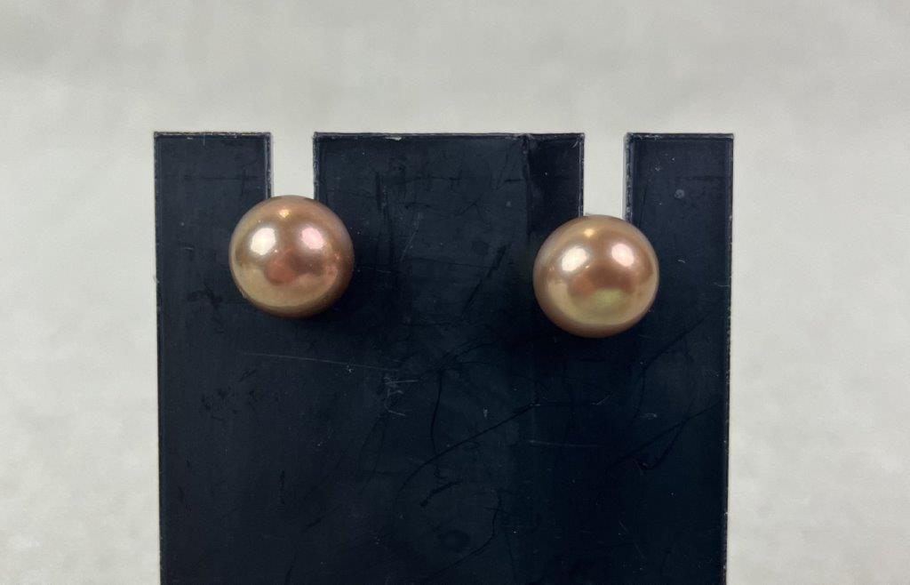 Three Pairs of Sterling Silver Earrings Including Chocolate Pearls - 3