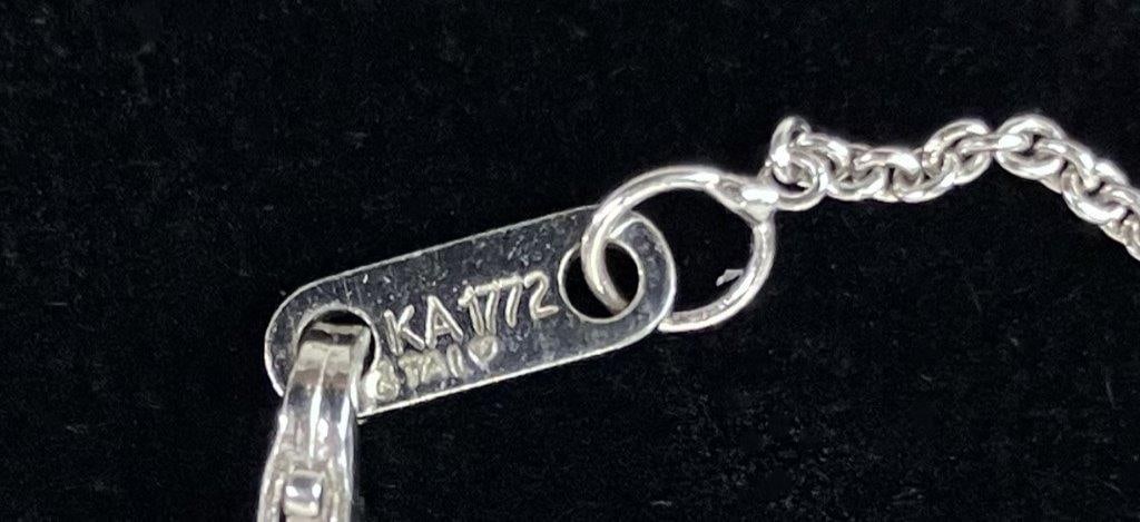 Sterling Silver and 10KT Gold Diamond Infinity Necklace - 5