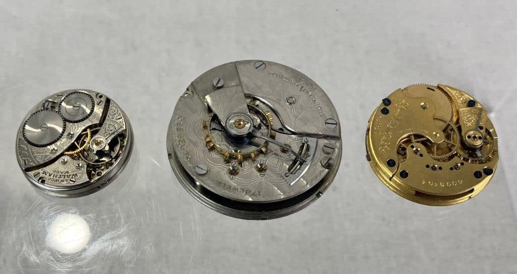 Three Vintage Pocket Watch Movements - 5