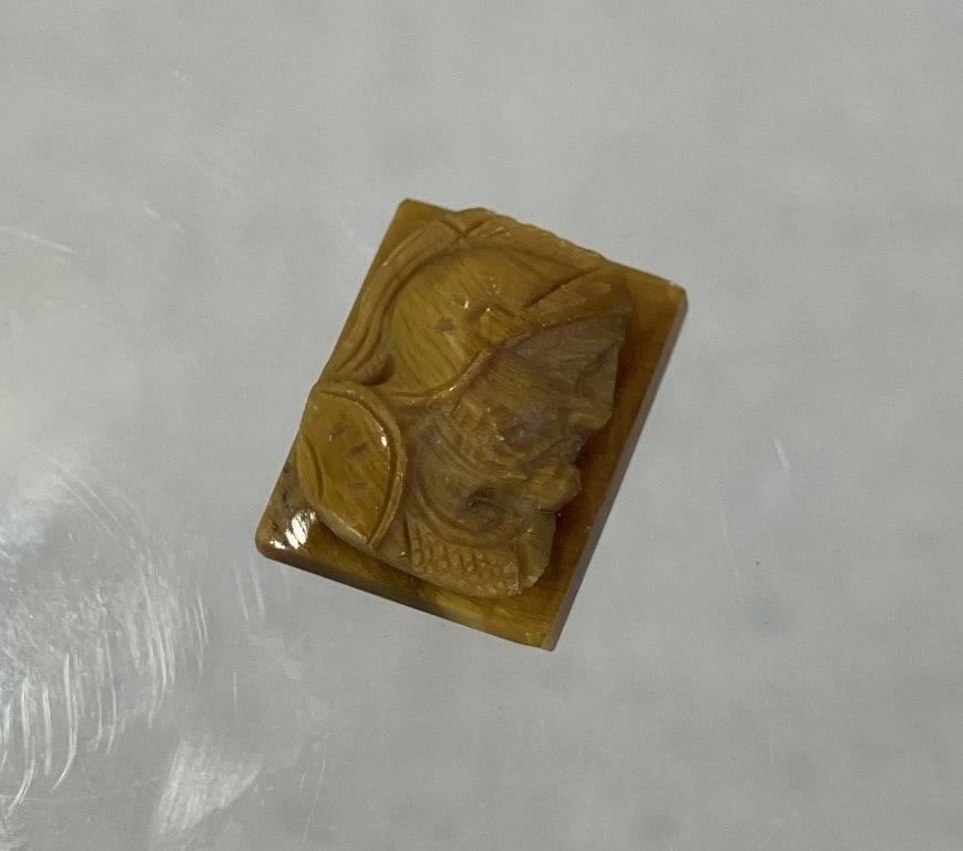 Carved Tiger's Eye and Turquoise Gemstones - 2