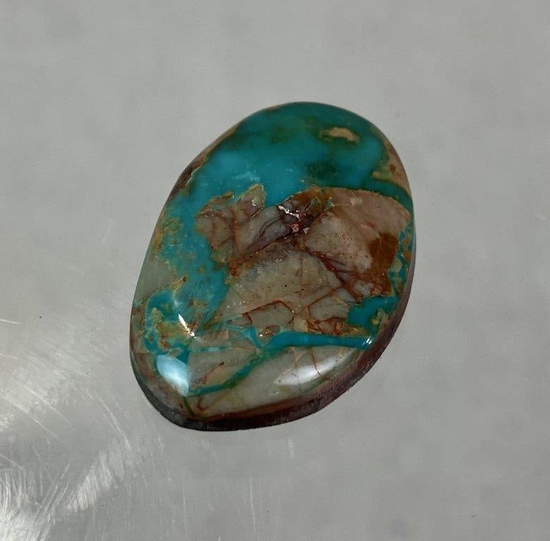 Carved Tiger's Eye and Turquoise Gemstones - 3