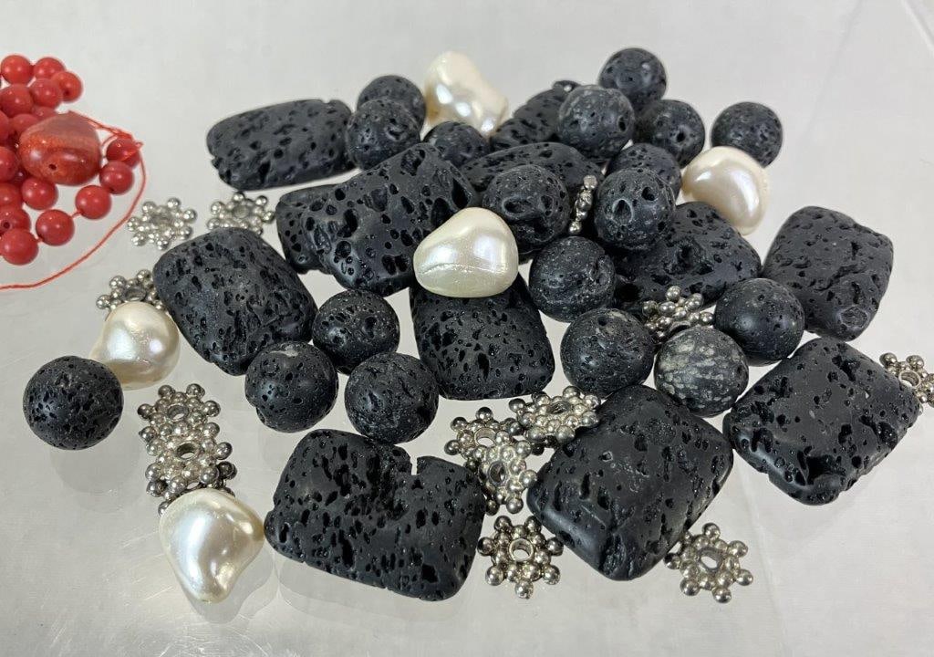 Assortment of Mixed Stone and Decorative Beads - 2