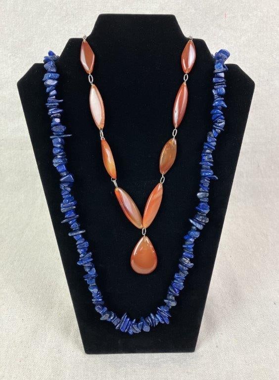 Carnelian and Lapis Lazuli Necklaces (1 of 2)