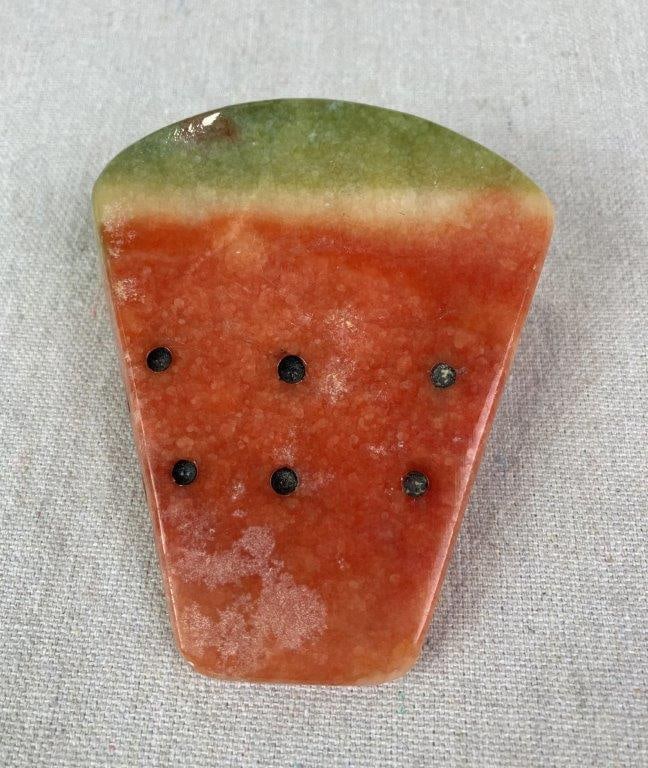 Carved Stone Watermelon Slice - 6