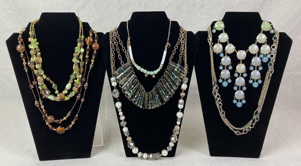 Seven Costume Jewelry Statement Necklaces (1 of 4)