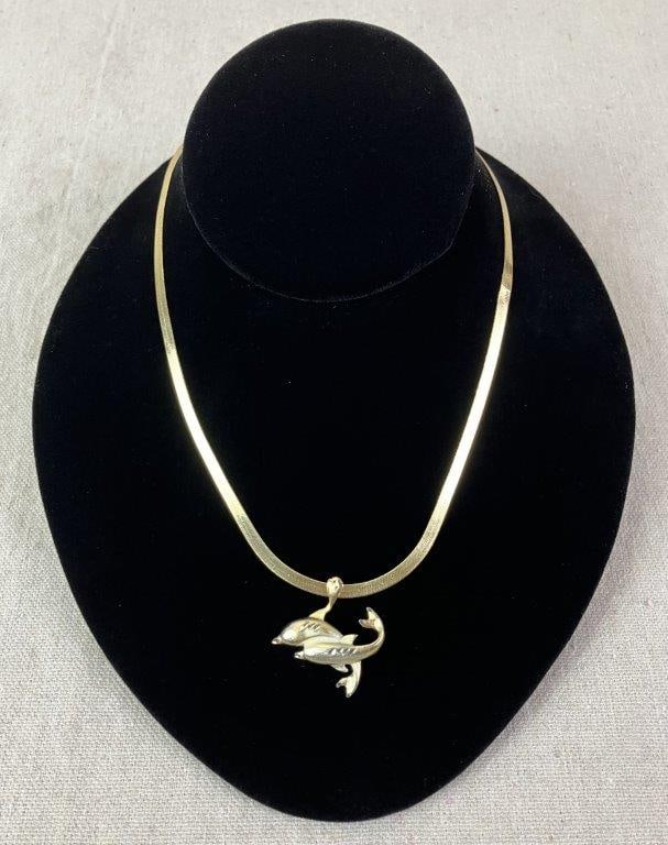 Sterling Silver Dolphin Necklace