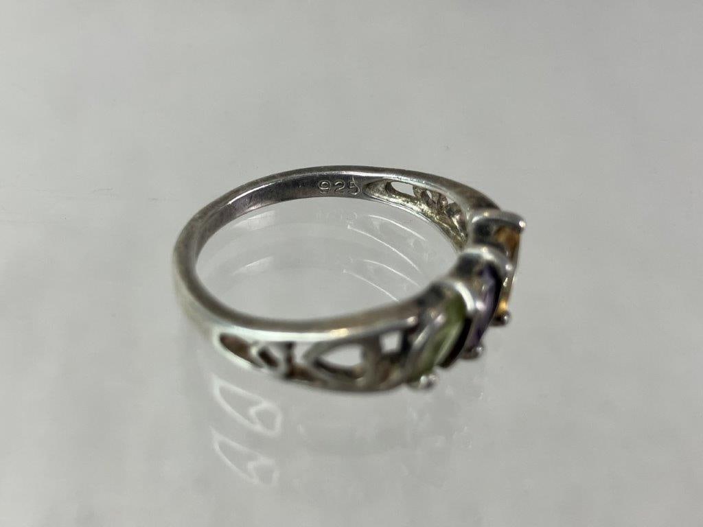 Three Sterling Silver Rings - 6