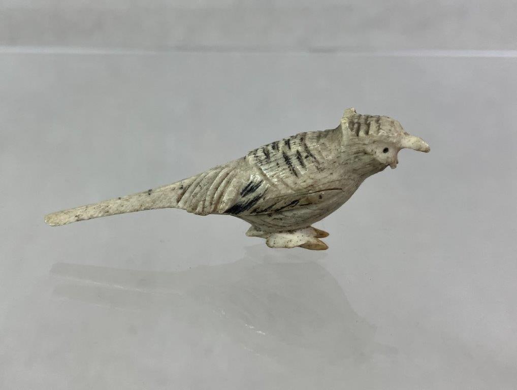 Chinese Carved Bone Bird Figure - 4