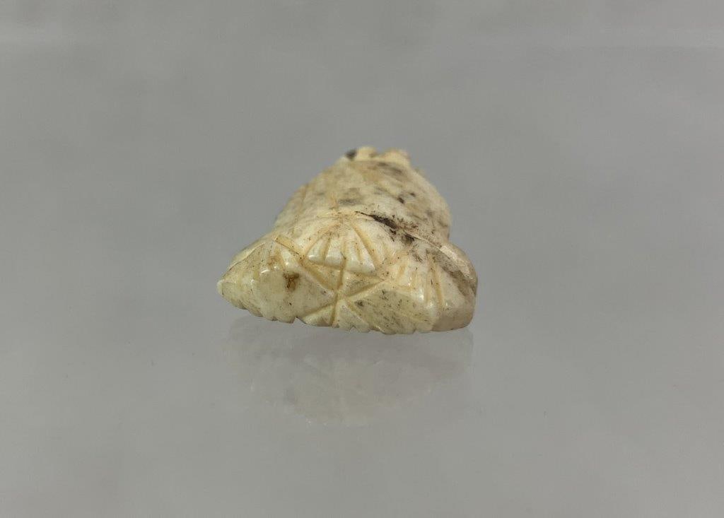 Carved Bone Seated Buddha Pendant - 7