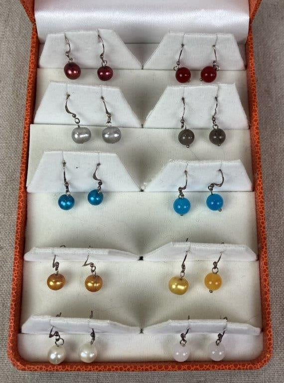 Collection of Pearl and Bead Earrings - 2