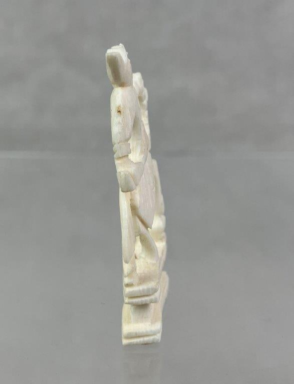 Carved Bone Figure of Rider on Horse - 2