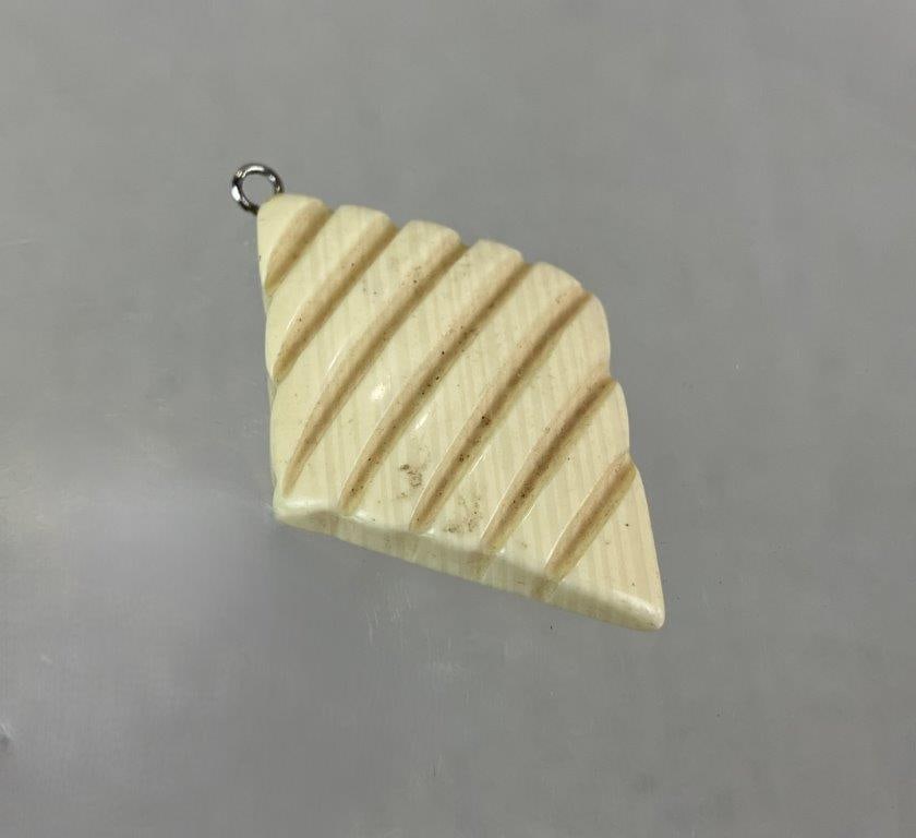 Pair of Carved Bone Jewelry Pieces - 2