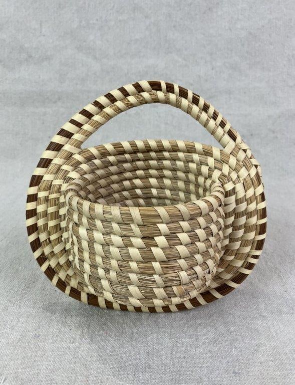 Small Gullah Sweet Grass Basket - 2