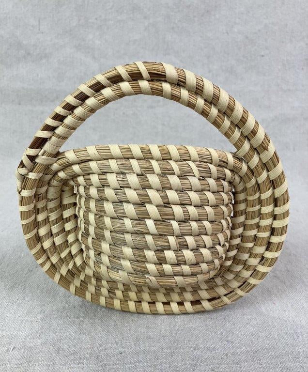 Small Gullah Sweet Grass Basket - 4