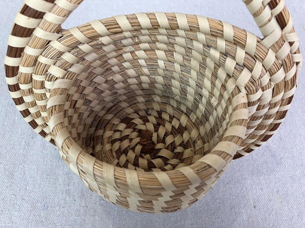 Small Gullah Sweet Grass Basket - 5