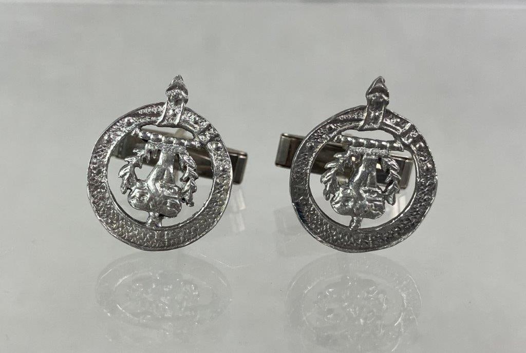 Sterling Silver Scottish Clan Crest Cufflinks (1 of 4)