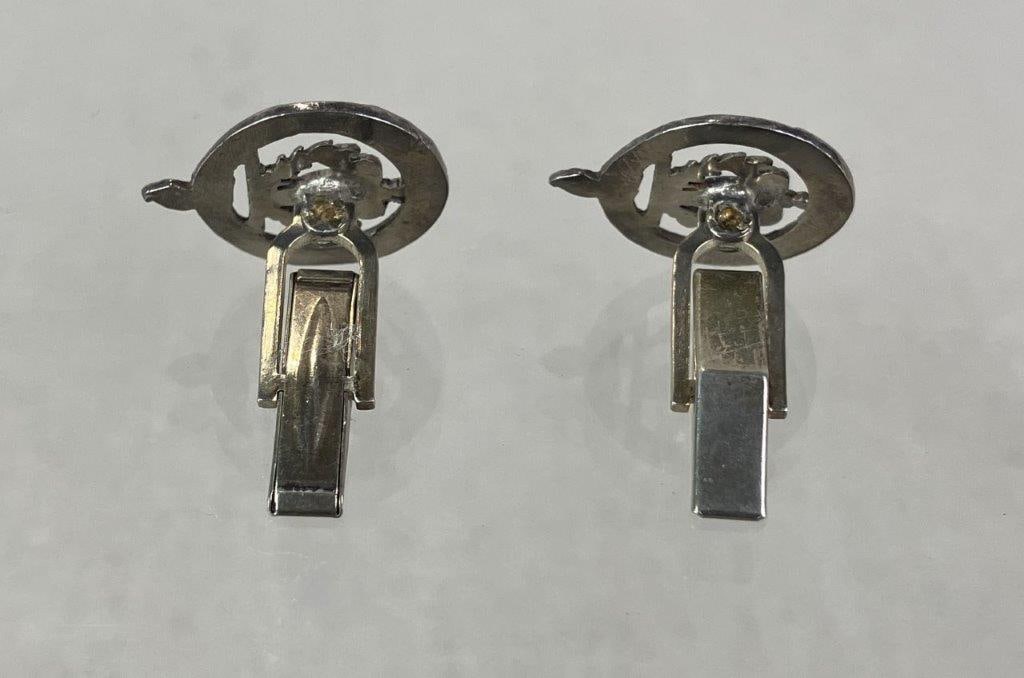 Sterling Silver Scottish Clan Crest Cufflinks - 3