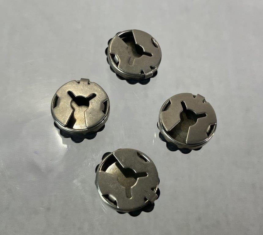 Sterling Silver Native American Concho Button Covers - 4