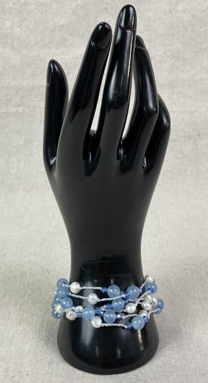 Opalite and Blue Chalcedony Jewelry - 6