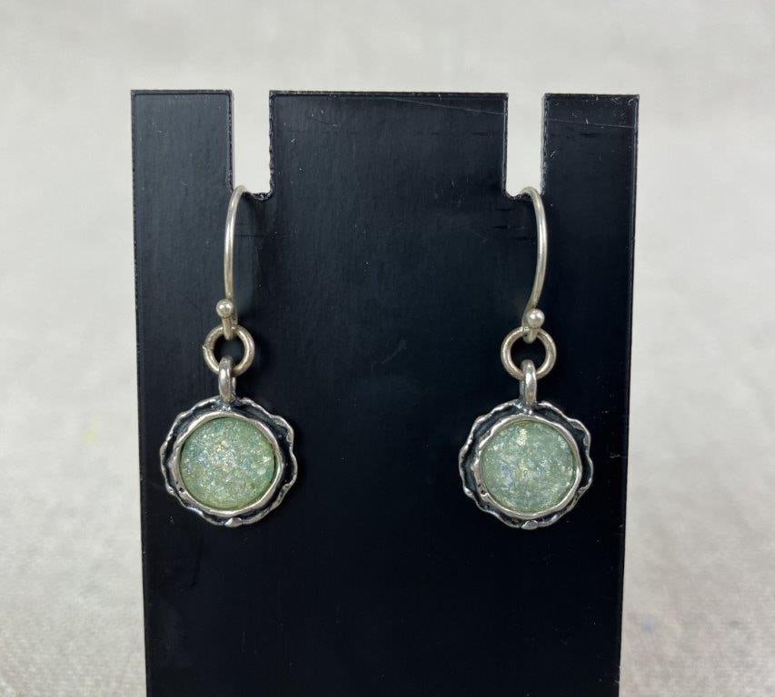 Three Pairs of Sterling Silver Earrings with Stones - 4