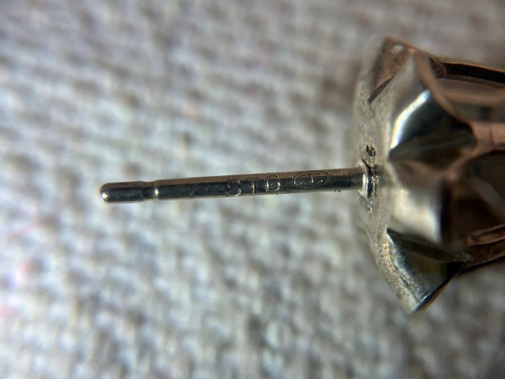 Three Pairs of Sterling Silver Earrings with Stones - 9