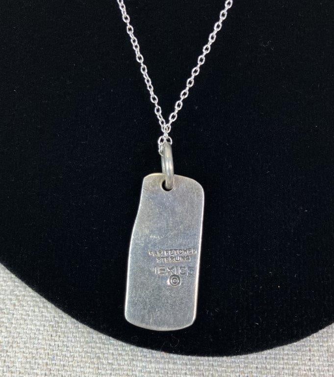 Mexican Modernist Sterling Silver Necklace - 3