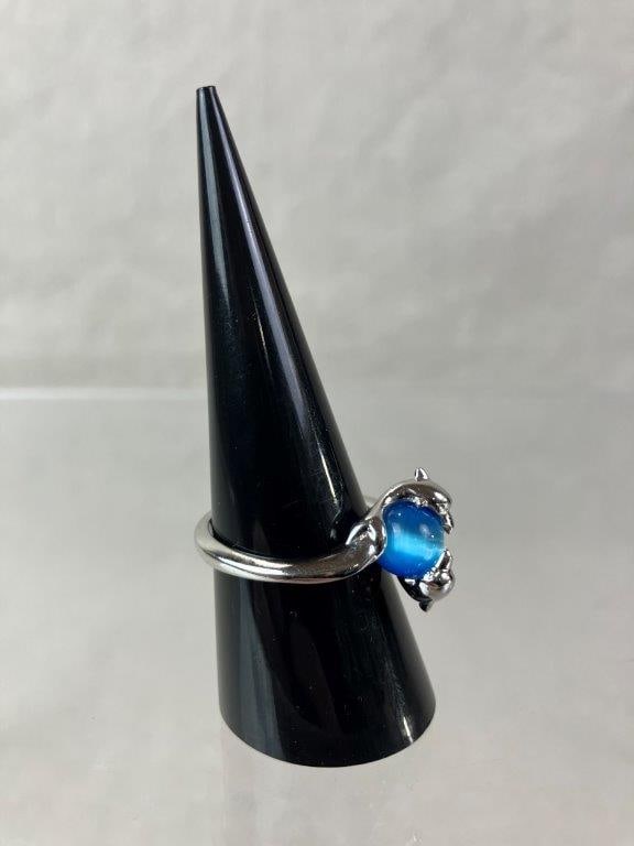 Sterling Silver Dolphin Magic Sphere Ring - 10