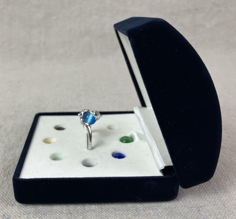 Sterling Silver Dolphin Magic Sphere Ring - 4