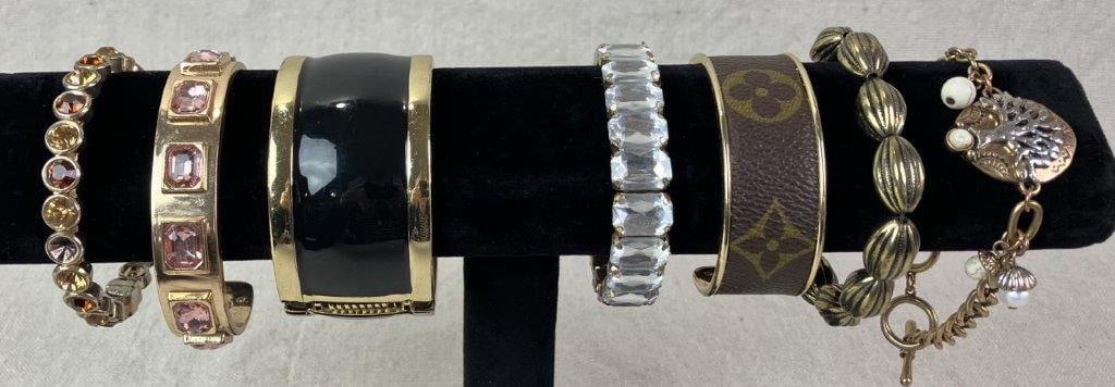 Seven Costume Jewelry Statement Bracelets - 2