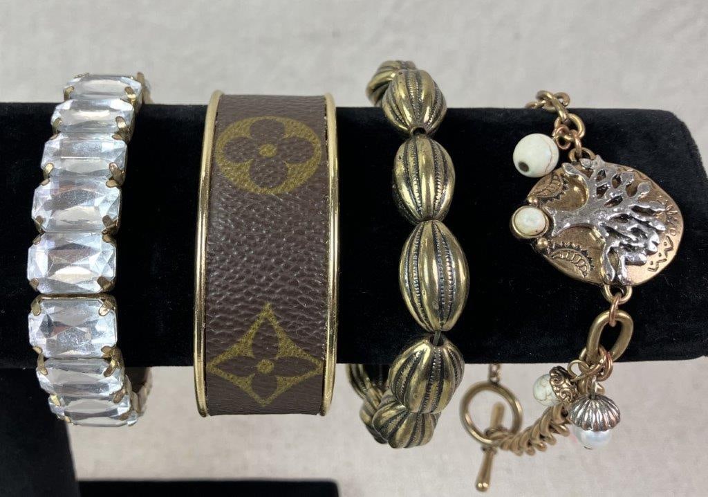 Seven Costume Jewelry Statement Bracelets - 4