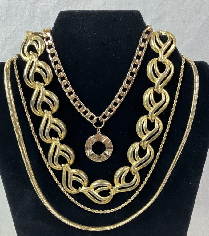 Goldtone Costume Jewelry Grouping - 2