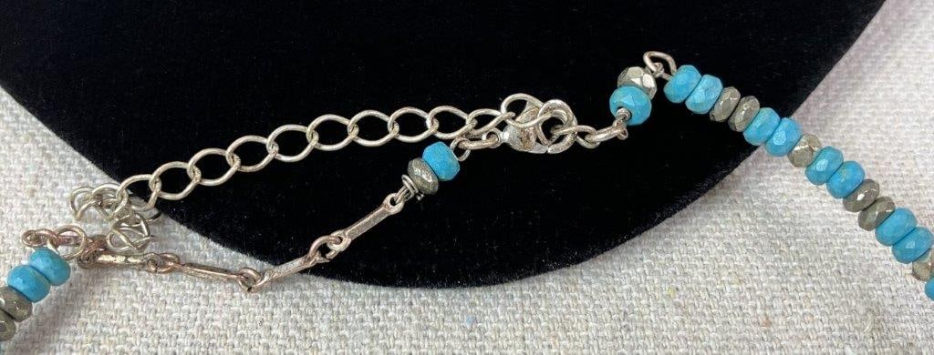 Costume Beaded Necklaces with Turquoise-Tone Accents - 6