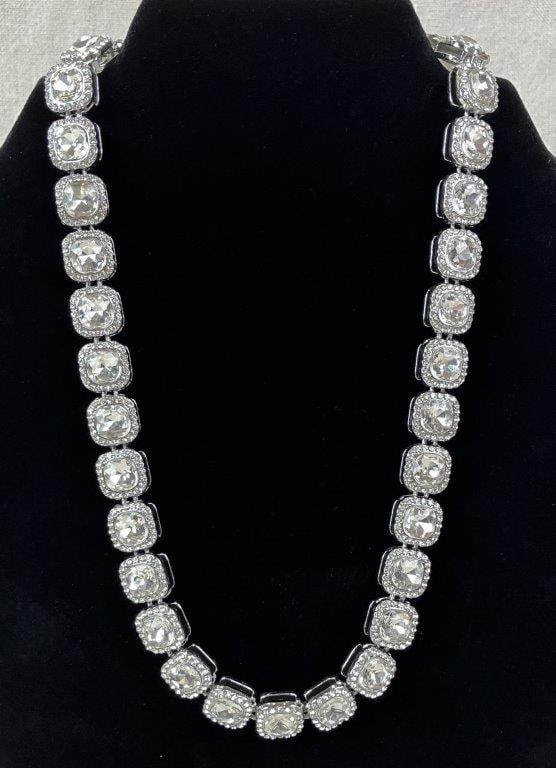 Three Silvertone Costume Jewelry Necklaces - 7