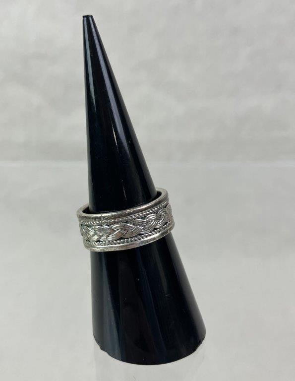 Sterling Silver Celtic Style Woven Ring - 3