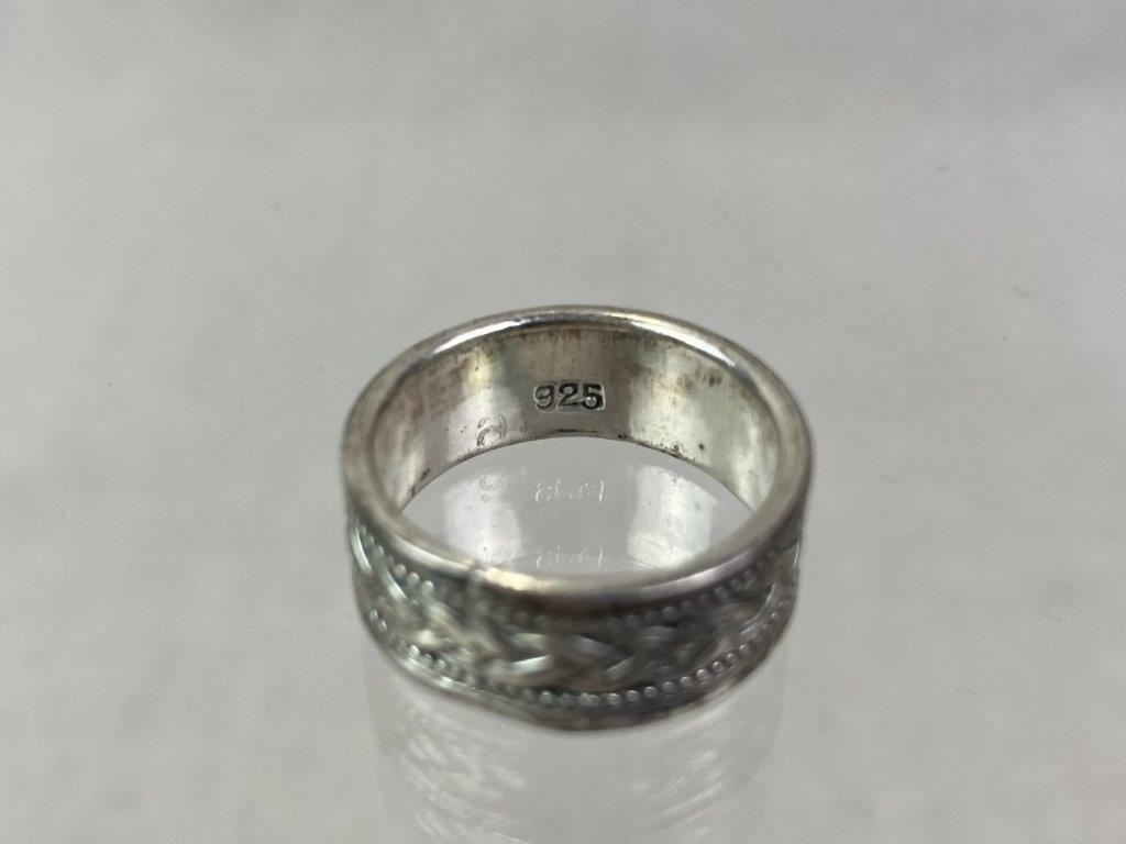 Sterling Silver Celtic Style Woven Ring - 4