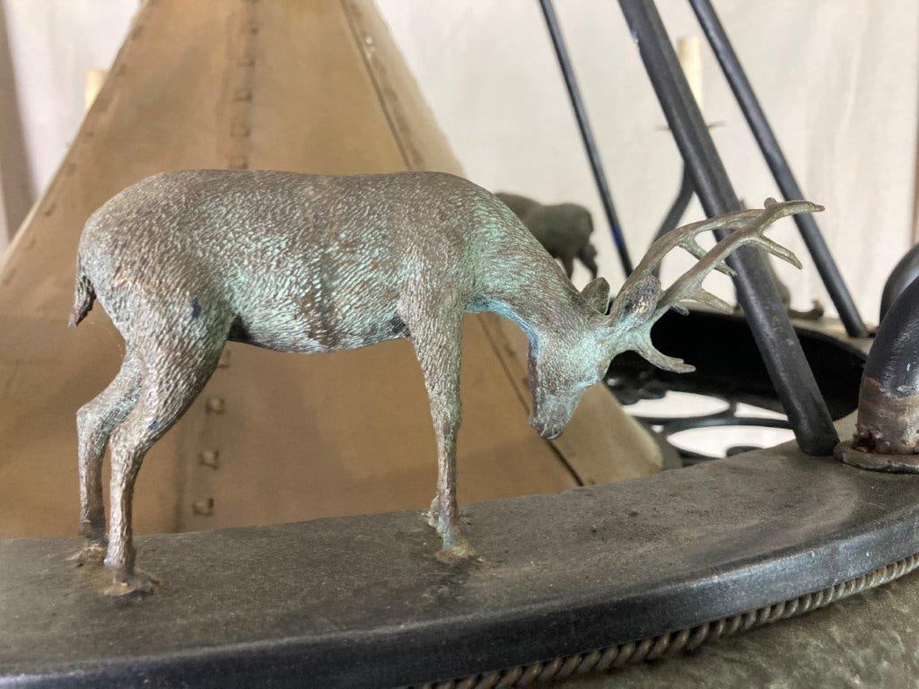 Maitland Smith Bronze Figurative Chandelier - 3