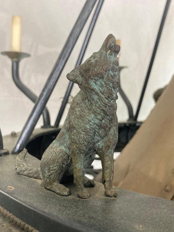 Maitland Smith Bronze Figurative Chandelier - 5