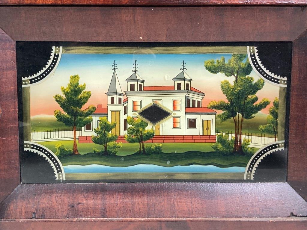 Forestville Verre Églomisé Mantle Clock, 19th Century, Connecticut - 3