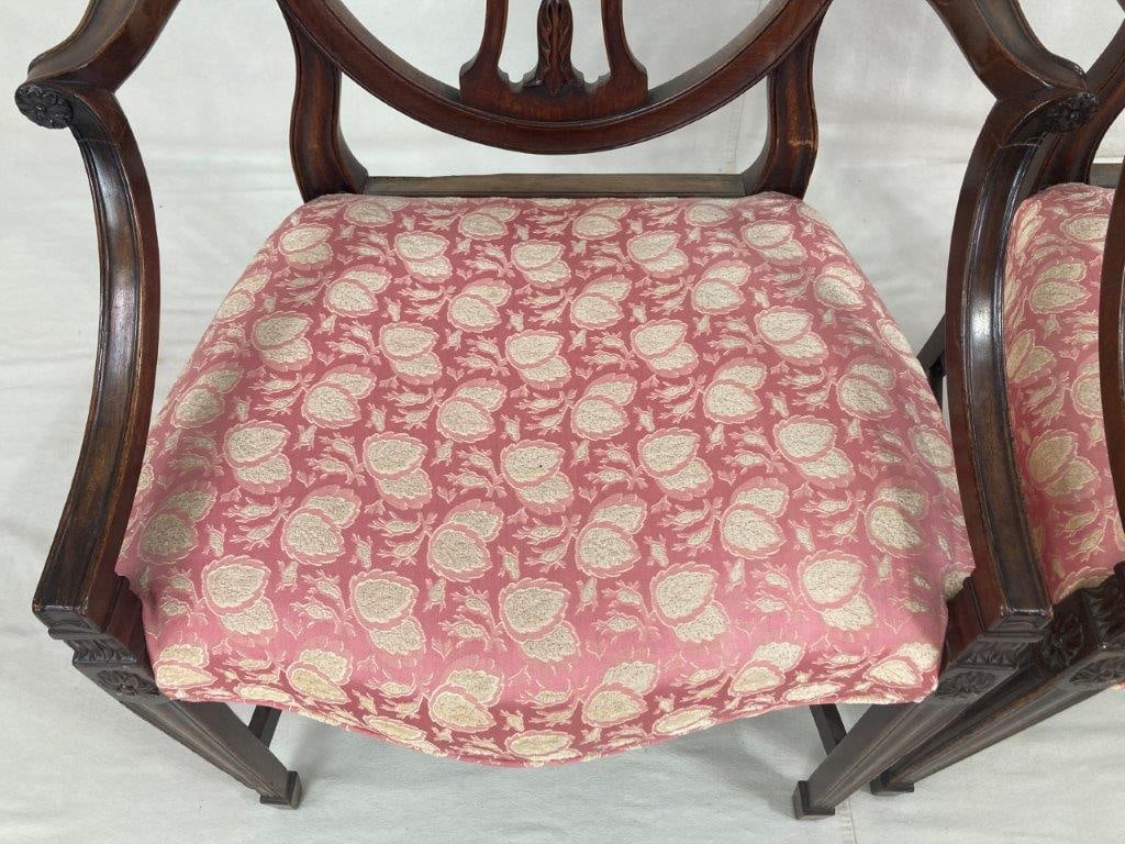 Pair of Georgian Shieldback Armchairs - 4