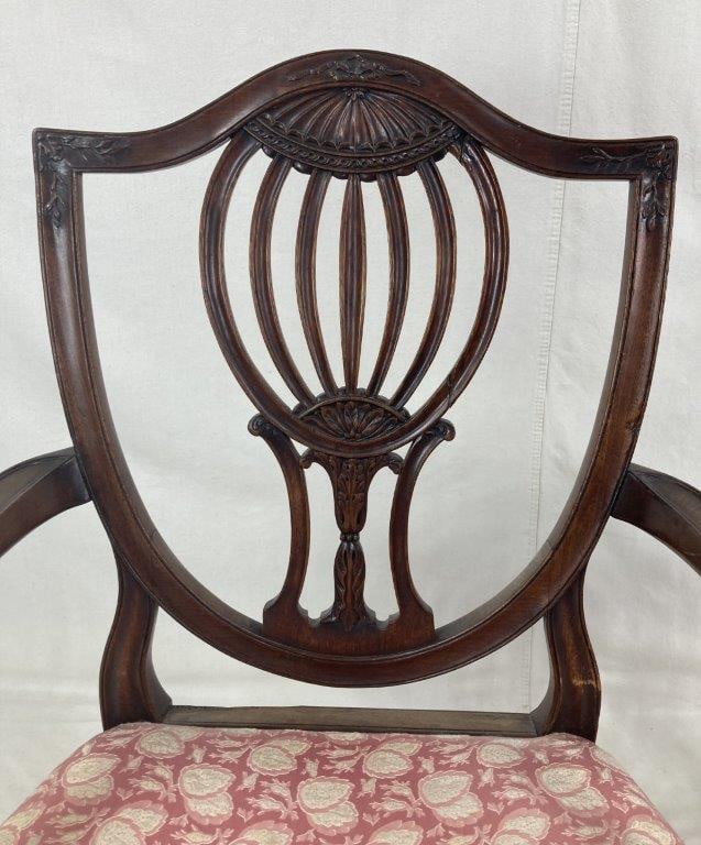 Pair of Georgian Shieldback Armchairs - 5
