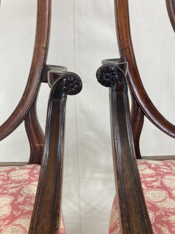 Pair of Georgian Shieldback Armchairs - 7