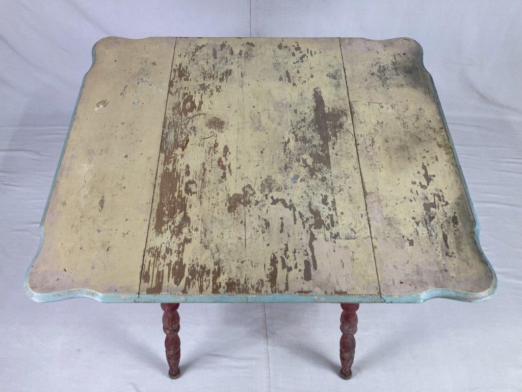 Country Painted Drop-Leaf Table - 2