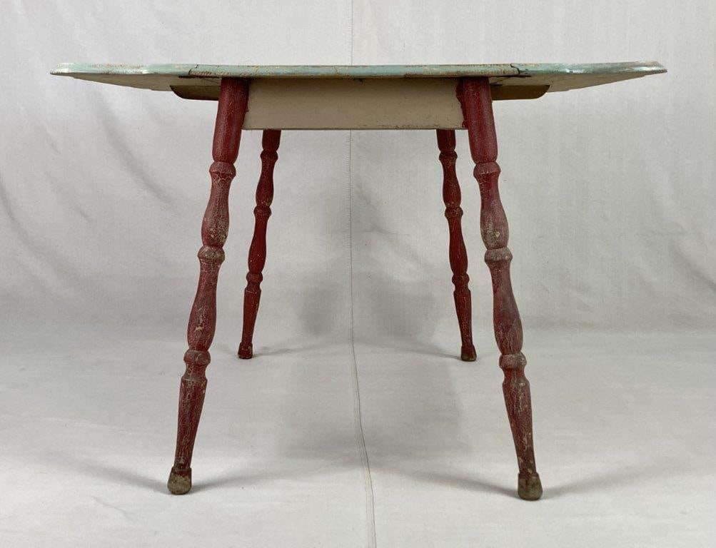 Country Painted Drop-Leaf Table - 3