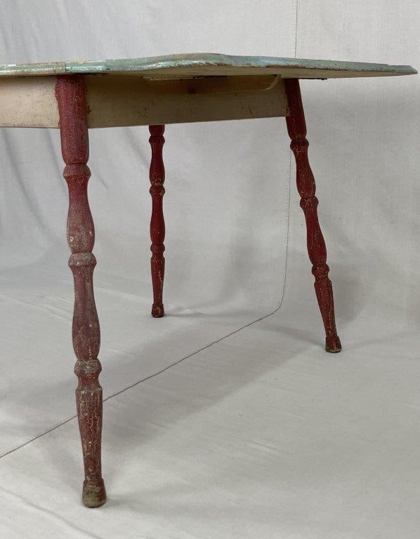 Country Painted Drop-Leaf Table - 7