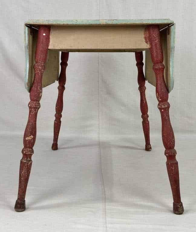 Country Painted Drop-Leaf Table - 8